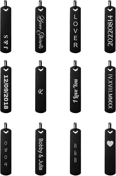 Fathers Day Personalized Vertical Bar Pendant Necklace - Custom Name Text Necklace Customized Stainless Steel Memorial Necklace Dad Gifts for Men
