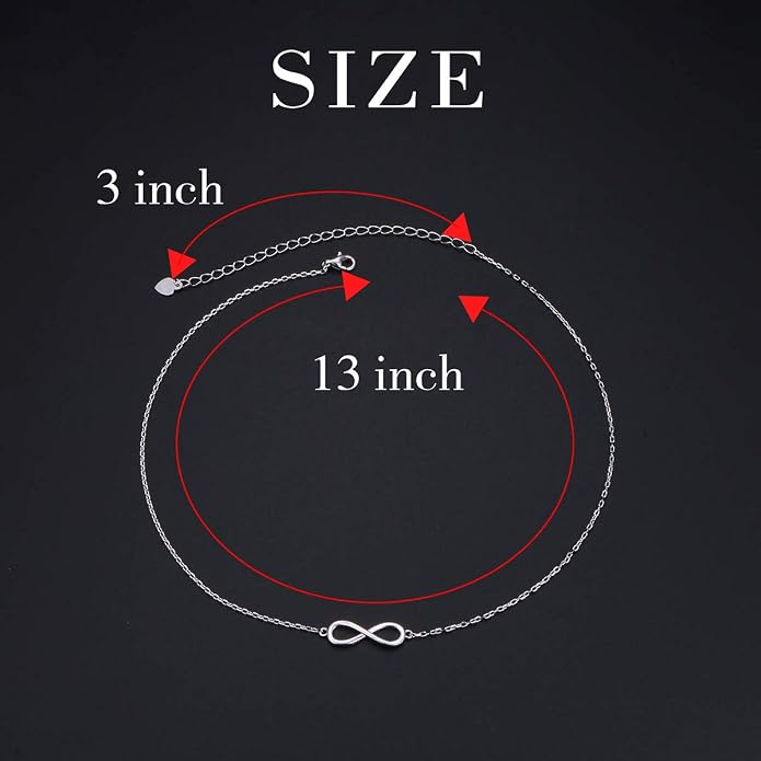 DAOCHONG S925 Sterling Silver Choker Short Necklace Pendant for Women Jewelry Gift