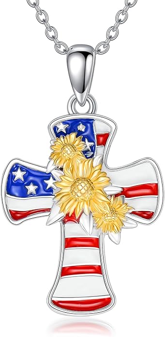 Cross Necklace for Women 925 Sterling Silver Crucifix Pendant Christian Cross Jewelry for Women Men