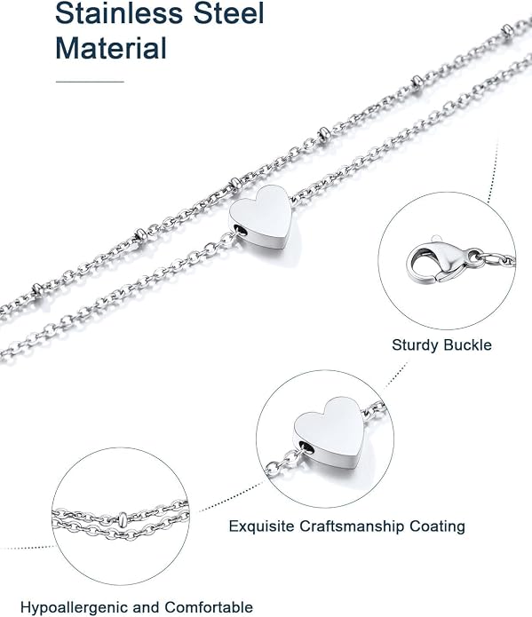 ChainsPro Anklets for Women Waterproof, Adjustable Stainless Steel/ Sterling Silver/14K Gold Plated Ankle Bracelets for Women, Non Tarnish Layered Anklets Beach Jewelry Gifts for Swimming & Daily Wear (Send Gift Box)