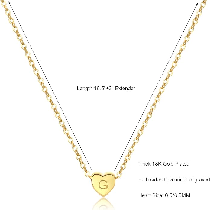 Tiny Gold Heart Choker Necklace,Dainty Cute Initial Heart Pendant Necklace,Rose Necklace,Layered Heart Necklaces for Women,Christmas Gift