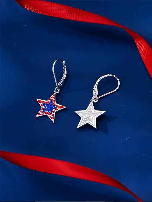 Seiyang Dangle Earrings 925 Sterling Silver Animal/American Flag/Turquoise Dangle Drop Earrings Jewelry Gifts for Women