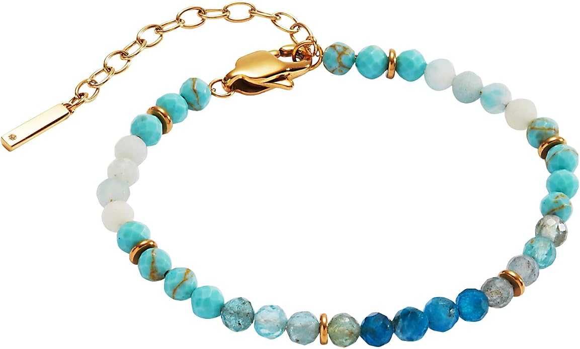 Alex and Ani Turquoise Ombre Semi-Precious Beaded Anklet