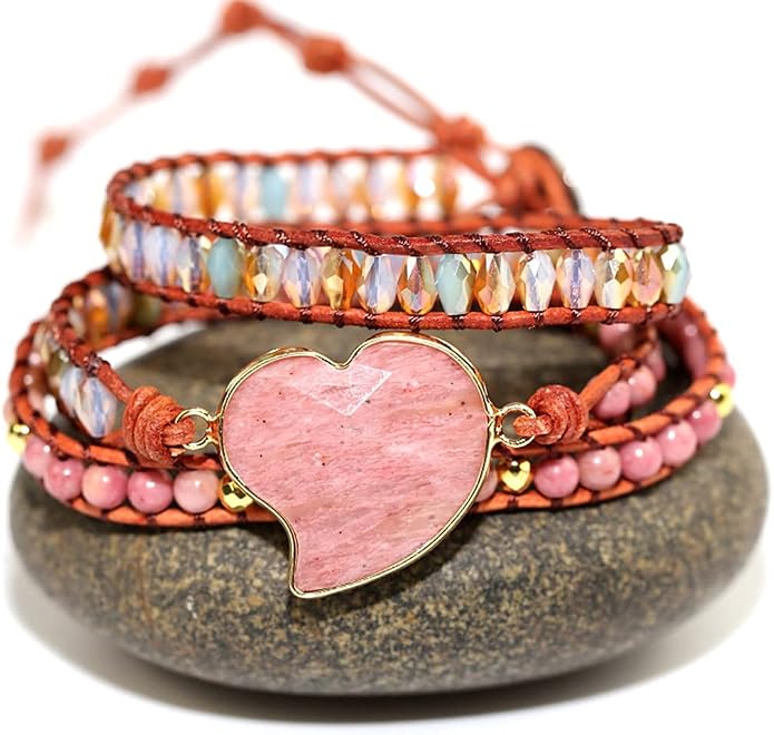 Women Wrap Bracelets Boho Natural Stone Jasper Turquoises Strand Bracelet Jewelry Collection