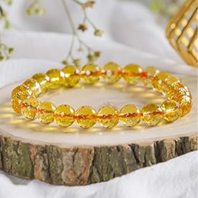 Arihant Gems And Jewels Reiki/Yoga Healing Crystal Stretchable Bracelet,100% Natural And Certified, Astrological Gemstone, Unisex Both For Men & Women - (8 Mm)