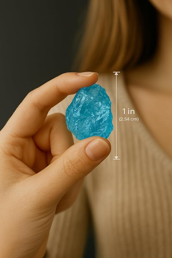 Large 1.25-2.0” Natural Aquamarine Raw Crystals Stones for Meditation, Chakra, Reiki, Crystal Grid, Energy Work, Wire Wrapping, Tumbling & Spiritual Home Decor