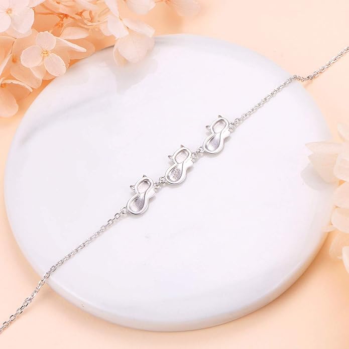 Alphm Anklet for Women S925 Sterling Silver Adjustable Foot Evil Eye Starfish Heart Bead Butterfly Celtic Knot Cross Multilayer Layered Ankle Bracelet Jewelry