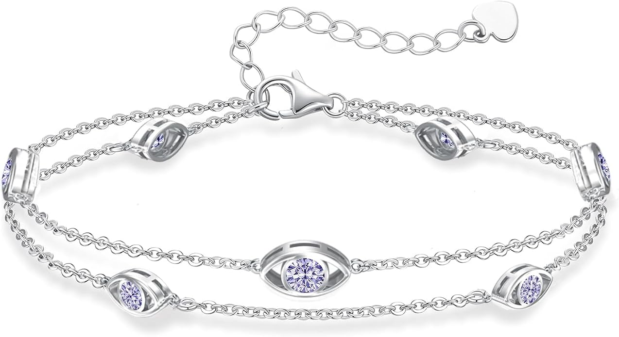 925 Sterling Silver Ankle Bracelet Evil Eye/Dolphin/Sea Turtle/Infinity/Wave Seashell/Hamsa Ankle Bracelet Adjustable Summer Beach Ocean Jewelry for Women