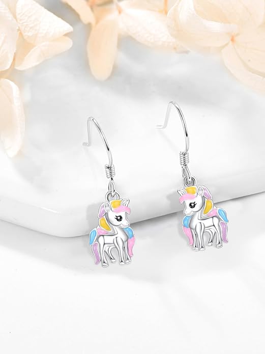 Dreamboat Cute Animal Dangle Drop Earrings for Women 925 Sterling Silver Hypoallergenic Animals Hook Earring Birthday Party Jewelry Gifts for Sensitive Ears