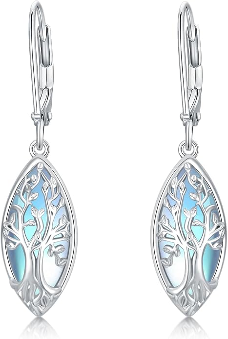VONALA Flower Earrings for Women 925 Sterling Silver Rose/Lotus/Scottish Thistle/Tulip/Lilac/Mushroom/Pineapple Dangle Drop Earrings Flower Jewelry Gifts for Women Girls Birthday Gifts