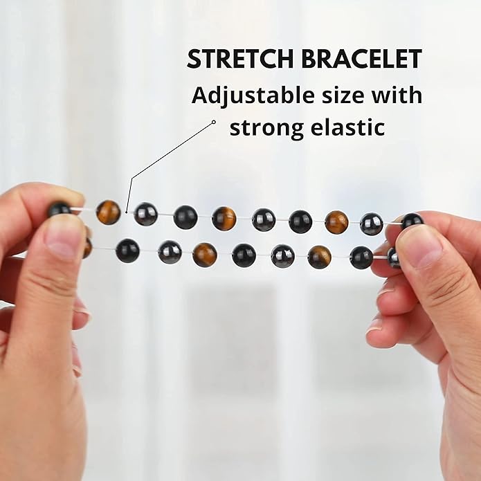 Crystal Vibe - Healing Crystal Bracelet for Women & Men | Natural Gemstone Bead Bracelet | Adjustable Handmade Energy Stone Bracelet | Bracelet for Meditation, Yoga & Daily Wear | Multiple Types