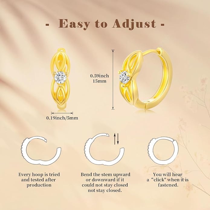 Gold Dainty Hoop Earrings for Women Hypoallergenic Lightweight 14K Gold Huggie Earrings Jewelry Valentines Day Gifts for Wife Girlfriend Her