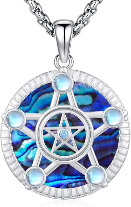 Pentagram/Celtic Knot/Witches Knot/Santa Muerte/Triple Moon Goddess/Baphomet/Hecate Necklace Sterling Silver Magic Wiccan Amulet Pagan Jewelry for Women Men