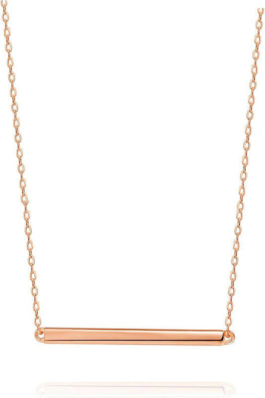 S.Leaf Gold Dainty Pendant Necklaces for Women Sterling Silver Gold Plated Layered Horizontal Vertical Bar Star Starburst Moon Cubic Zirconia Lariat Necklace for Women Trendy Gifts