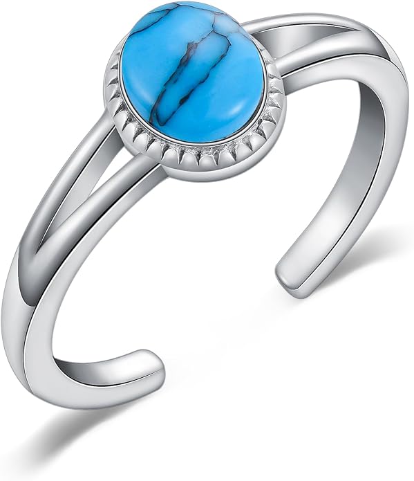Midari Toe Rings for Women 925 Sterling Silver Hypoallergenic Adjustable Open Band Ring for Women Summer Beach Open Toe Jewelry Foot Jewelry