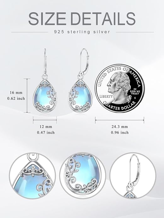 Seiyang Dangle Earrings 925 Sterling Silver Animal/American Flag/Turquoise Dangle Drop Earrings Jewelry Gifts for Women