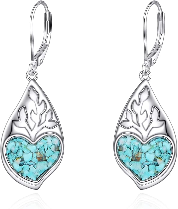 VONALA Flower Earrings for Women 925 Sterling Silver Rose/Lotus/Scottish Thistle/Tulip/Lilac/Mushroom/Pineapple Dangle Drop Earrings Flower Jewelry Gifts for Women Girls Birthday Gifts