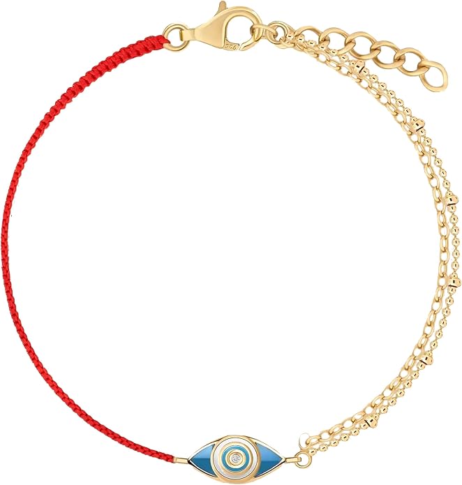 KARMA AND LUCK Adjustable Red String Bracelet, 18K Charm for Women, Handmade in Bali for Luck & Success