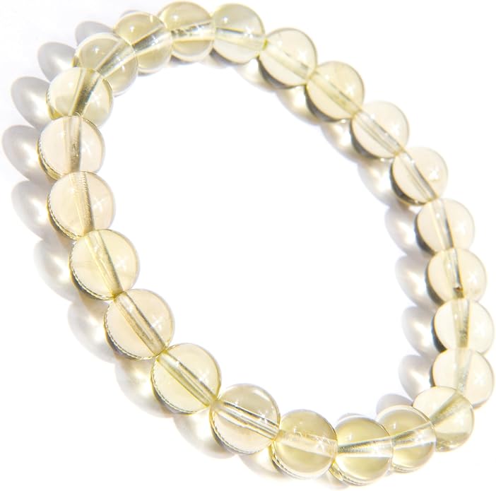 ILLUMINIA 5A Grade Natural Crystal Gemstone Bracelet | Healing Energy Charged Quartz Stone Bead | Handcrafted Stretch Bracelet for Women Men Teens