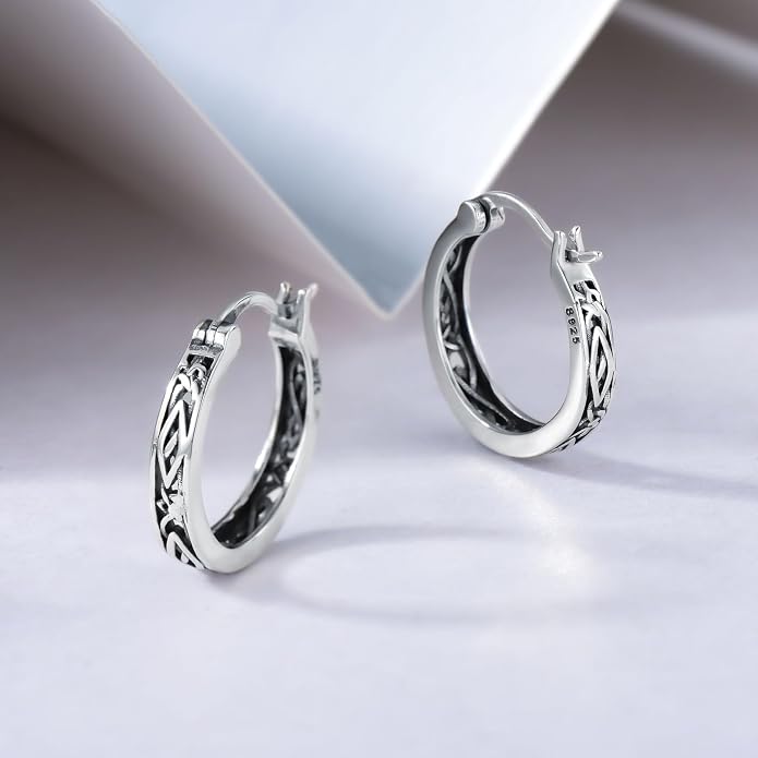 Sterling Silver Hoop Earrings Small Hoop Sun/Leaf/Triangle Huggie Earrings for Women Hypoallergenic