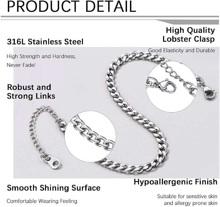 PROSTEEL Gold/Silver Anklets for Women Waterproof, 14K Gold Plated Ankle Bracelet Non Tarnish, Jewelry Gifts Adjustable