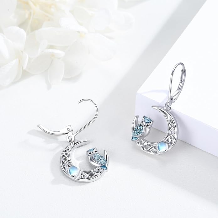 Butterfly/Cardinal/Rabbit/Frog/Turtle/Dragonfly/Flamingo/Mermaid/Hummingbird/Robin/Raven/Owl/Whale/Cat Earrings S925 Sterling Silver Animal Jewelry Gifts for Birthday Christmas