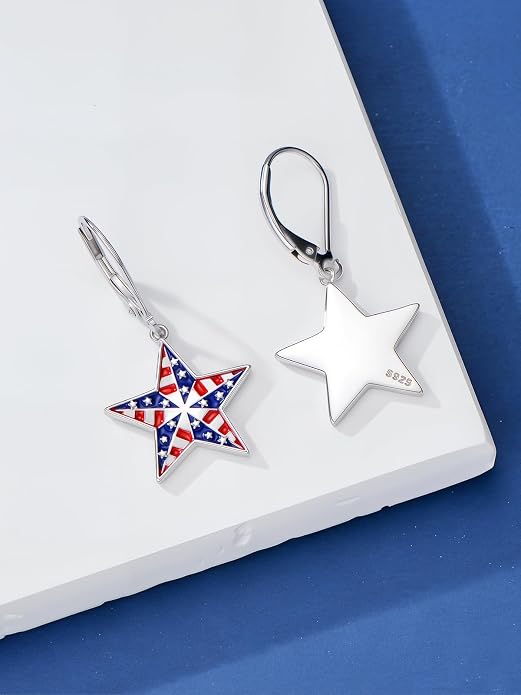 Seiyang Dangle Earrings 925 Sterling Silver Animal/American Flag/Turquoise Dangle Drop Earrings Jewelry Gifts for Women