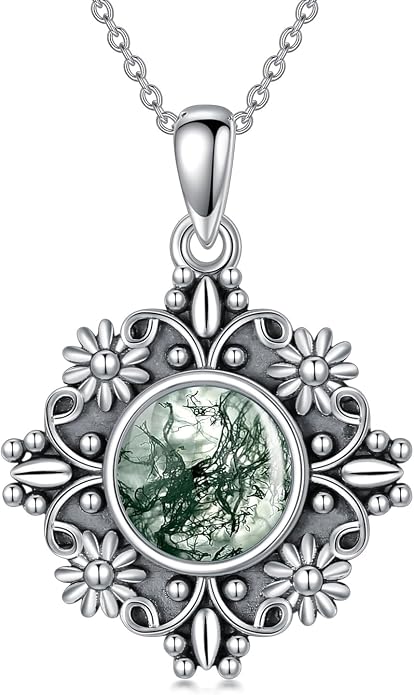 PELOVNY Celtic Knot Necklaces for Women 925 Sterling Silver Gemstone/Birthstone Teardrop Infinity Necklace Irish Celtic Pendant Jewelry Gifts for Mom Daughter Wife