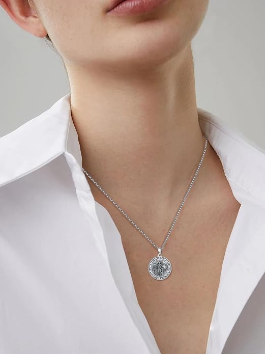 Viking Necklace for Men Women 925 Sterling Silver Norse Jewelry Fathers Mothers Day Anniversary Birthday Gifts for Mom Dad Husband Brother (with Gift Box)