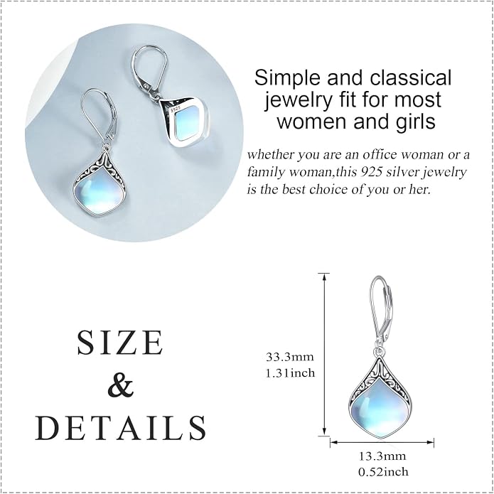 Teardrop Earrings Sterling Silver Filigree Irish Celtic Teardrop Drop Earrings Jewelry Gifts For Women