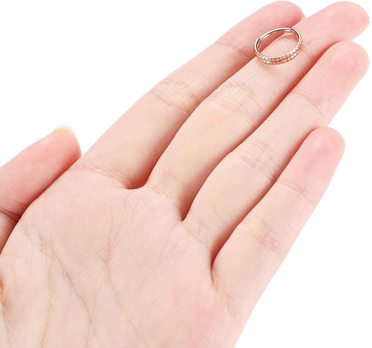 316L Surgical Steel Septum Clicker Ring Nose Ring Hoop Sleeper Hoop Earring Helix Rook Conch Cartilage Daith Tragus Earrings Lobe Nose Piercing Jewelry for Women