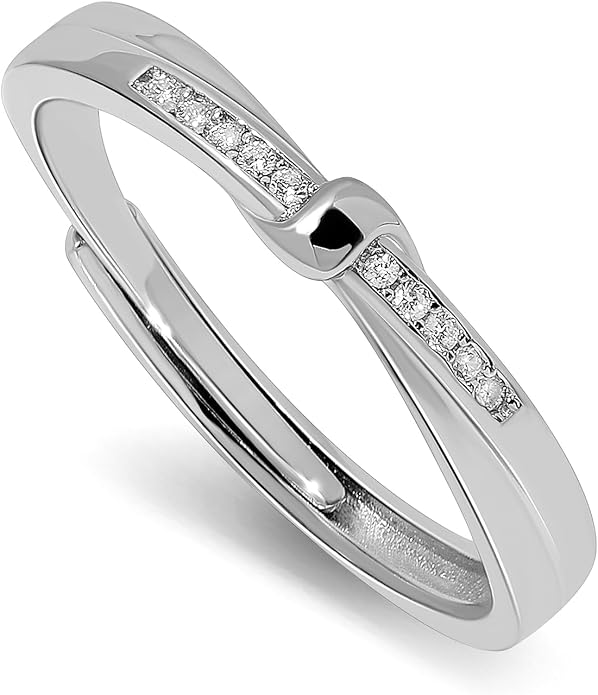 Meissa 925 Sterling Silver Celtic Knot Ring for Couples 2 Pcs Couple Rings Handmade Matching Promise Rings Rings Size Adjustable Bridal Jewelry