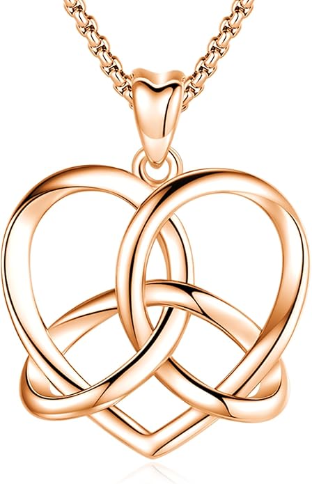 Pentagram Necklace Sterling Silver Triple Moon Goddess/Celtic Knot Witches Knot/Ankh/Sun and Moon/Hecate/Lilith/Santa Muerte/Tetragrammaton Pendant Necklace Pagan Wiccan Magic Egyptian Amulet Jewelry for Women Men