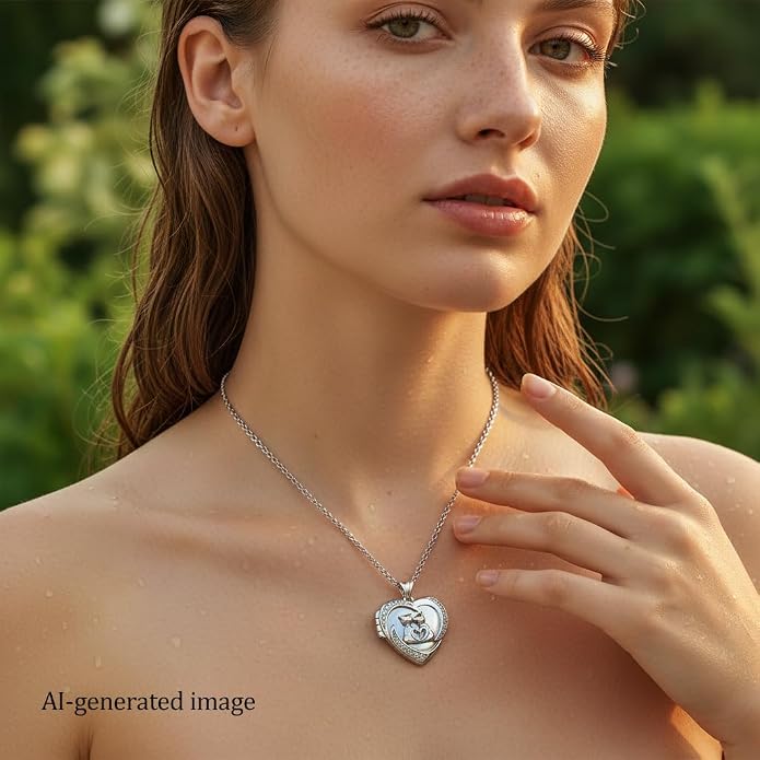 925 Sterling Silver Necklace for Men Women, Birthday Keepsake Jewelry Gifts for Mom Dad Friend