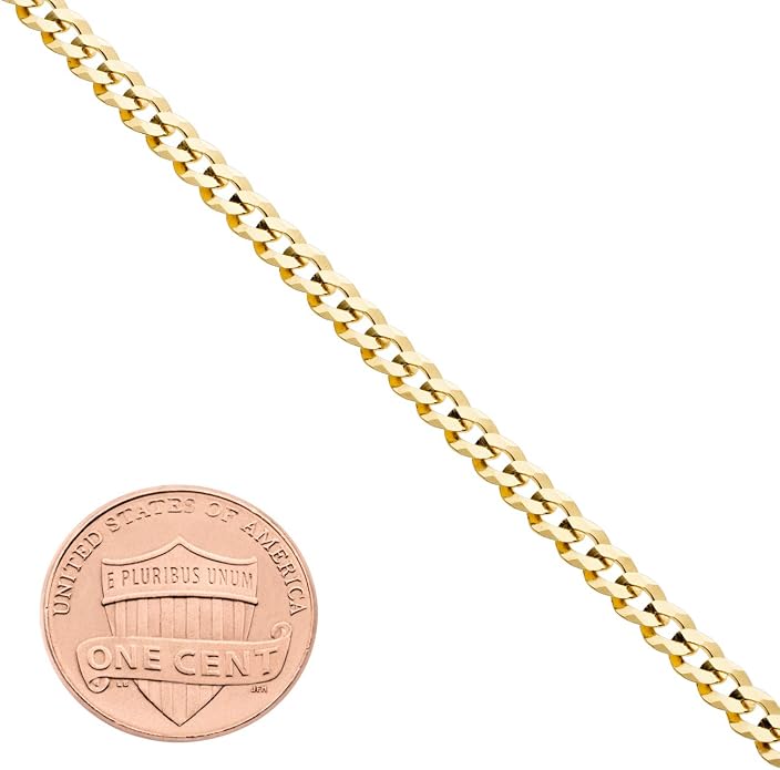Miabella Solid 925 Sterling Silver Italian 3.5mm Diamond Cut Cuban Link Curb Chain Anklet for Women, Made in Italy