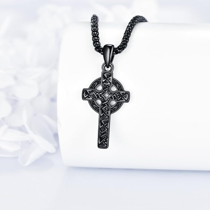 Cross Necklace 925 Sterling Silver Cross Faith Pendant Christian Jewelry Gifts for Women Men