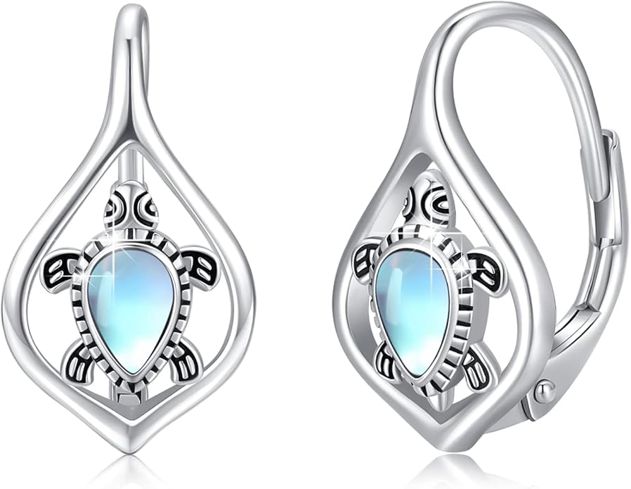 Cute Animal Leverback Earring 925 Sterling Silver Summer Bohemia Beach Theme Earrings for Women