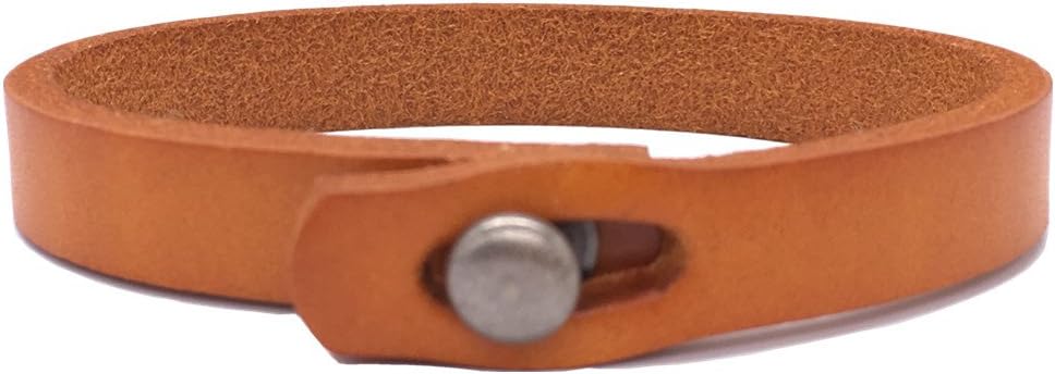 Mens Genuine Leather Bracelet - Handmade Adjustable Leather Cuff Bracelet punk Style leather wrap Wristband for Men