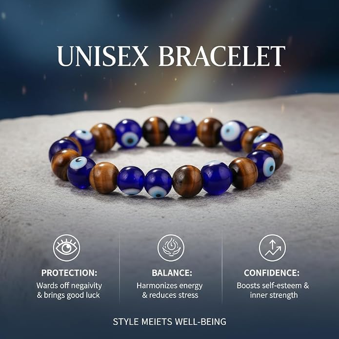 Arihant Gems And Jewels Reiki/Yoga Healing Crystal Stretchable Bracelet,100% Natural And Certified, Astrological Gemstone, Unisex Both For Men & Women - (8 Mm)