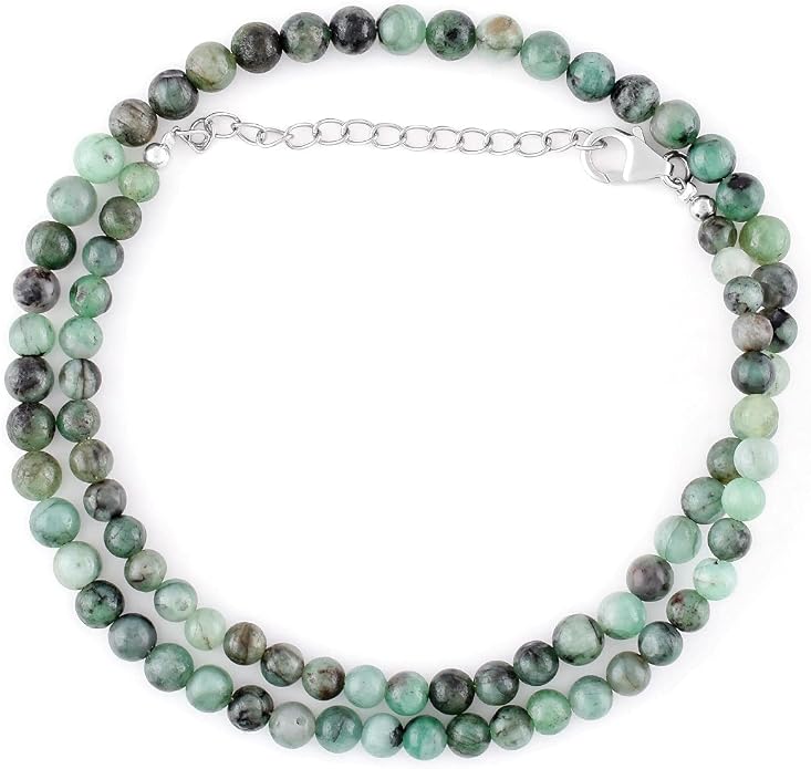 Natural Gemstone Dainty Pendant Necklace for Women Handmade Crystal Jewelry 925 Sterling Silver 18 Inch Chain Healing Chakra Christmas Birthday Gift for Her