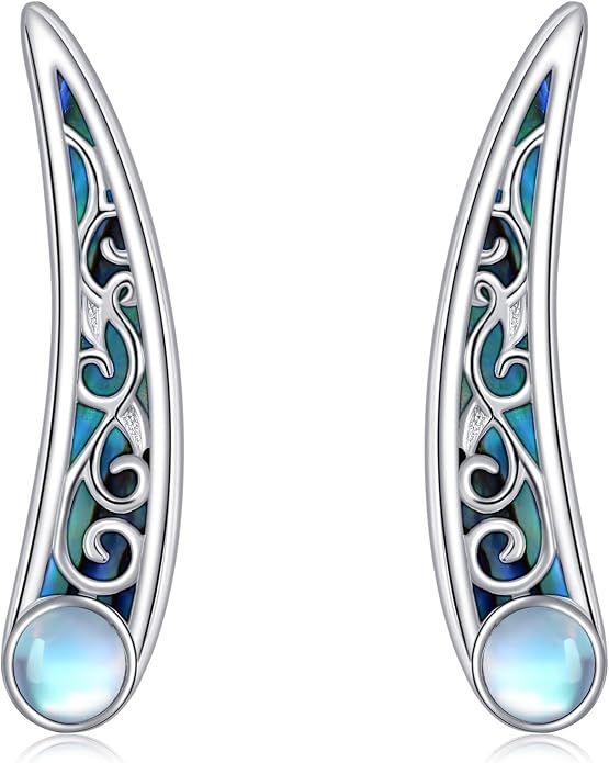 Ear Climbers Earrings for Women Sterling Silver Vintage Ear Crawler Earrings Jewelry Gifts for Women