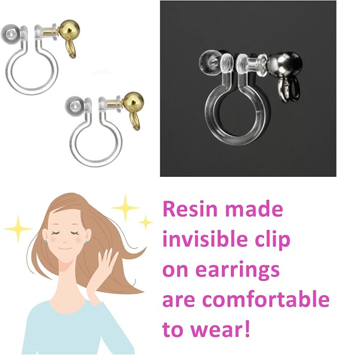 Dangle Silver Invisible Clip On Earrings for Women Not Pierced Gold Crystal Rhinestone Comfortable Hoop Fringe Long Chain Clip On Earrings