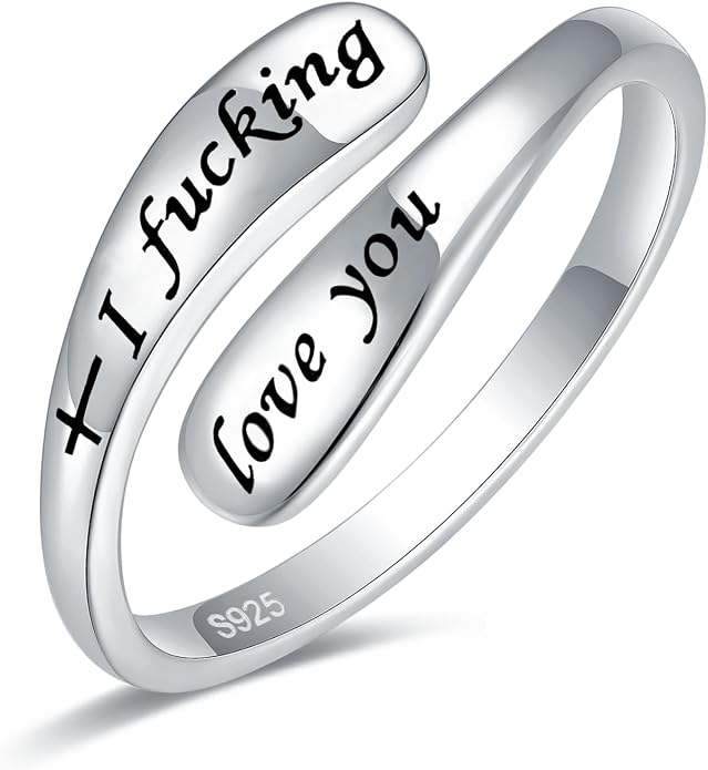 925 Sterling Silver Inspirational Adjustable Rings - Personality Encouragement Jewelry Gift For Women