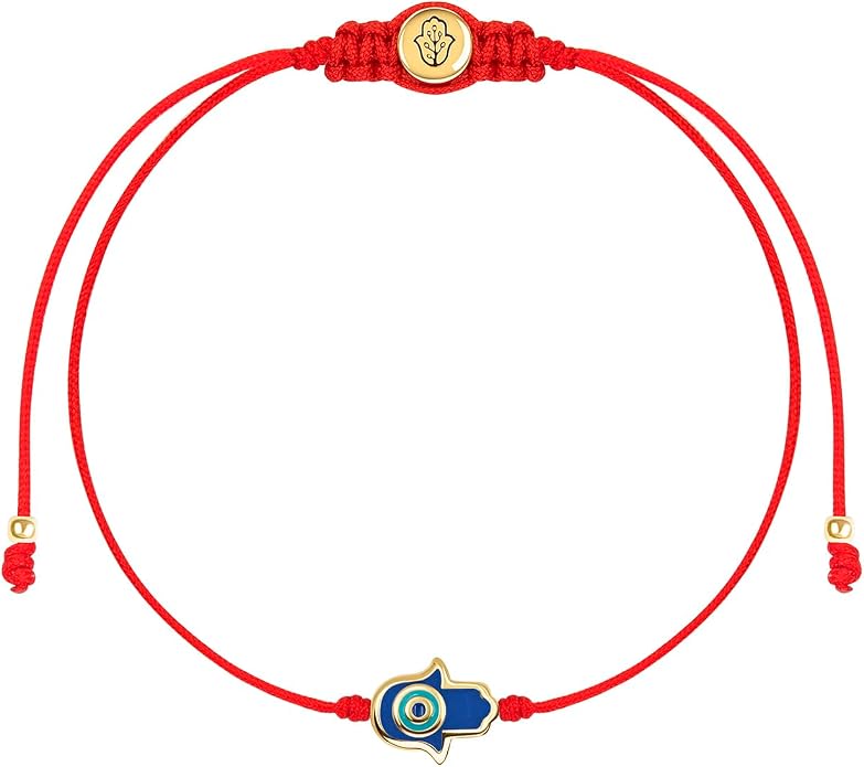 KARMA AND LUCK Red String Bracelet for Women, Evil Eye Protection Bracelet, Adjustable Drawstring 5 to 8’’, Spiritual Lucky Bracelet for Protection, Handmade