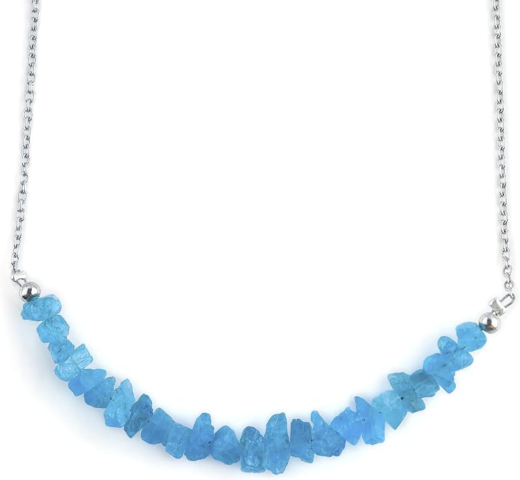 Natural Gemstone Dainty Pendant Necklace for Women Handmade Crystal Jewelry 925 Sterling Silver 18 Inch Chain Healing Chakra Christmas Birthday Gift for Her
