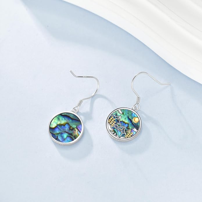 Birthstone Tree of Life Earrings for Women 925 Sterling Silver Life Tree Dangle Earrings Jewelry Gifts