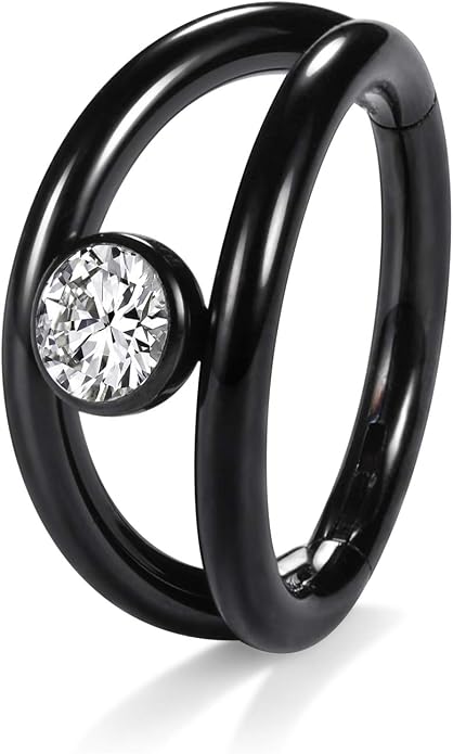 316L Surgical Steel Septum Clicker Ring Nose Ring Hoop Sleeper Hoop Earring Helix Rook Conch Cartilage Daith Tragus Earrings Lobe Nose Piercing Jewelry for Women