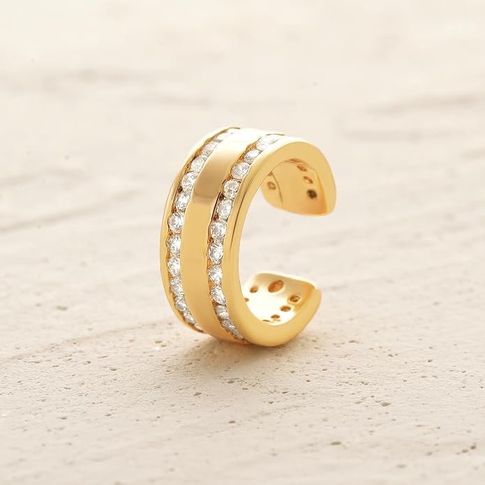 MYEARS Women Ear Cuff Earring Gold Non Pierced Ear Cartilage Clip on Wrap Hoop 14K Gold Filled Tiny Boho Beach Simple Minimalist Delicate Handmade Hypoallergenic Jewelry Gift-Sold as Single/Pair