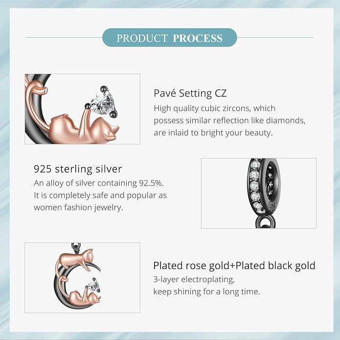 NINGAN 925 Sterling Silver Charm Golden Love Charm Buckle Safety Chain Travel Bead Firefly Dragonfly Pendant, Suitable for Women Bracelet and Necklace as Gift from Mom and Friends