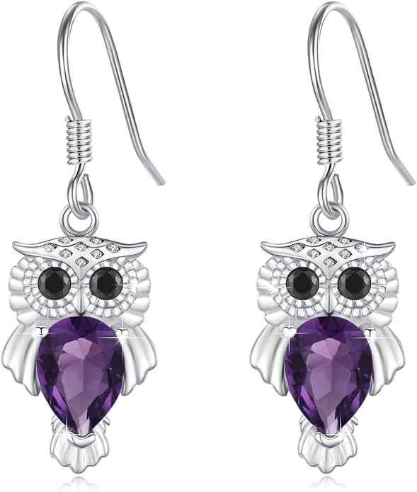 Butterfly/Cardinal/Rabbit/Frog/Turtle/Dragonfly/Flamingo/Mermaid/Hummingbird/Robin/Raven/Owl/Whale/Cat Earrings S925 Sterling Silver Animal Jewelry Gifts for Birthday Christmas